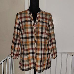 Opus Someday Is Today Plaid Top - EU 40
